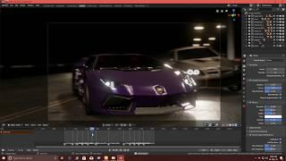 Blender eevee car chase scene breakdown
