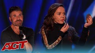 Spain's Celia Muñoz Ventriloquist Without a Puppet SHOCKS the Judges on America's Got Talent