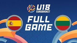 Group Phase | Spain v Lithuania | Full Basketball Game | FIBA U18 EuroBasket 2024