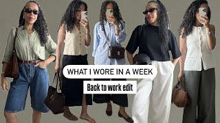 What I wore in a week | Back to work outfit ideas