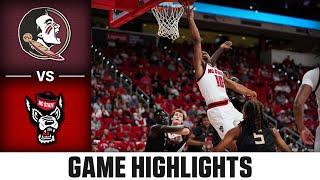 Florida State vs. NC State Game Highlights | 2024-25 ACC Men's Basketball