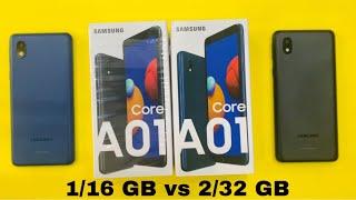 Samsung Galaxy A01 Core 1/16 vs 2/32