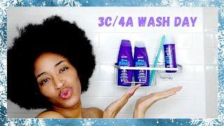 3c/ 4a natural hair wash routine+ aussie miracle moist  |Diamond Denise|Diamuary 2020