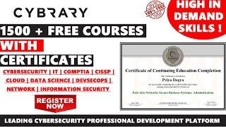 Cybrary 1500+ Free Courses | Cyber Security | CISSP | Cloud | DevOps | IT| Data Science Certificate