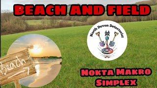 UK METAL DETECTING ON PASTURE AND BEACH. NOKTA MAKRO SIMPLEX.