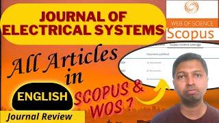 Christo Ananth - Journal of Electrical Systems - ESR Groups - Scopus & WOS- Genuine Review - English