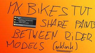 MX Bikes how to share paints between mods (rider model example) (mklink)