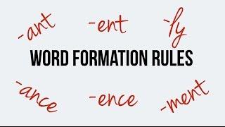 English. Word formation. Suffixes ant, ent, ance, ence, ment. Adverbs with -ly