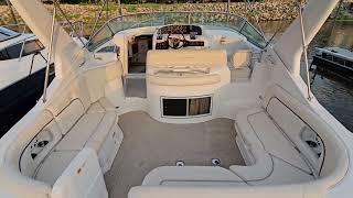 On water cruising and over night accommodations in a compact cruiser, explore this 328 Chris Craft