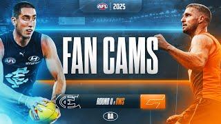 Fan Cams | Carlton v GWS | AFL Round 11, 2025