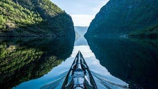 First Person POV Of Kayaking In Norway