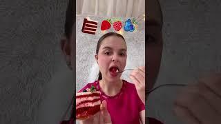 ASMR EATING RED BERRY PIE 