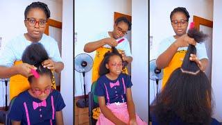 My daughter said if I don't make this hairstyle, she will...  | Inspired back to school hairstyle