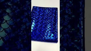 MERMAID Scale Fabric Fish Tail Material Stretch Spandex – royal blue and black textile