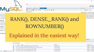 SQL Window Functions | RANK, DENSE_RANK, ROWNUMBER simplified (with examples)+ BIG NEWS