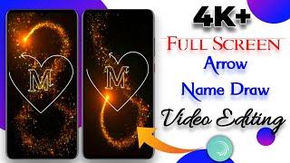 4K+ Full Screen trending Name Art alight Motion Hindi|| Arrow Name Draw  || Vinit Sah