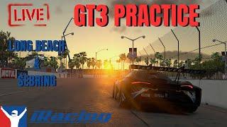 iRacing | GT3 Practice | Jump In Chat & Laugh At My Pace | Long Beach & Sebring