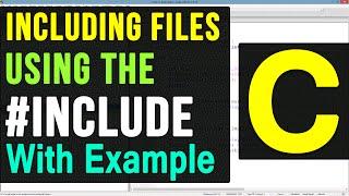 include Pre Processor Directive in C Programming Video Tutorials