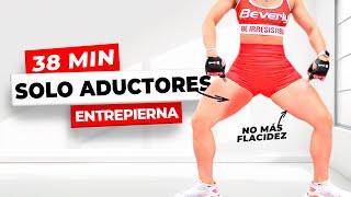 38 MIN ADUCTORES SIN FLACIDEZ en CASA [Entrepierna, Muslo Interno] Rutina en Tiempo Real, Mancuernas