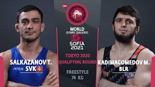 1/2 FS - 74 kg: T. SALKAZANOV (SVK) v. M. KADIMAGOMEDO (BLR)