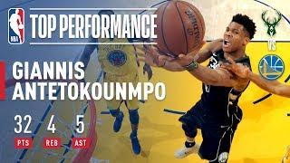 The Greek Freak Gets Work DONE In Golden State!