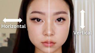 VERTICALLY VS HORIZONTALLY ENLARGED EYE MAKEUP | MONOLID/HOODED ASIAN EYES