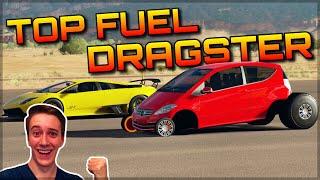 Funny Traffic Car TOP FUEL DRAGSTER | Forza Horizon 3 Dev Mods | Crazy Acceleration!