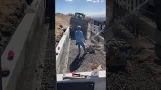  Grading and Compacting Base Rock For A Small Slab | Flat Concrete Work | #dustcontrol