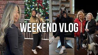 weekend vlog: hair transformation, parents' anniversary, celebration snowfall, disney springs + more