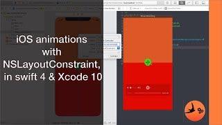 iOS animations with NSLayoutConstraint, in swift4 & Xcode 10