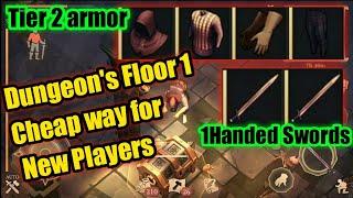 Grim Soul Dark Fantasy : #122Dungeon's Trip With T2 Armors & 1Handed SwordsAwesome & Cheap way