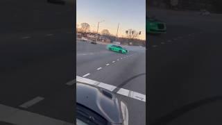 Hellcat tears up intersection , almost crashes #hellcat #atlanta #charger #police #chase #carmeet