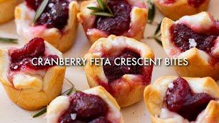 Cranberry Feta Crescent Bites | This Savory Vegan