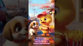 The Great Hot Dog Heist: Duckling & Puppy #cartoon CAT | CUTECAT | AI