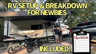 RV Set-Up & Breakdown w/  List of Our Grand Design Imagine Travel Trailer!