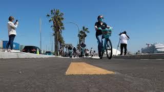 New bike and walk path opens along Port of Long Beach's Pier J