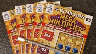 £25 of the Mega Multiplier UK Allwyn National Lottery Scratch Cards