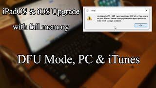 [Tuto-Tech] iOS version upgrade of Apple devices with full memory - iPad Air 2, DFU mode & PC