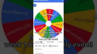 Gfx lucky winner weekly event week 1  #roblox #gfx #spinthewheel #robloxgfx @vksunlight