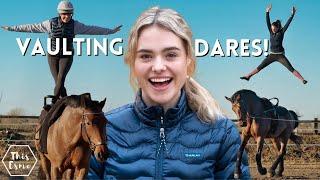 Vaulting Dares! Stand on a Horse in Canter? | This Esme