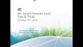 MrExcel's Favorite Excel Tips and Tricks