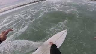 RAW POV SURFING HURRICANE -  LONG WAVE! - SEAGROVE BEACH 30A - EMERALD COAST