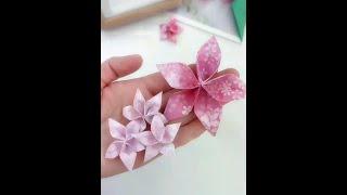Spring in the palm #Creative handicrafts #handmade DIY #my handicraft works #paper folding peach bl