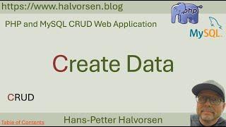 PHP and MySQL CRUD Web Application | Part 4 - Create Data