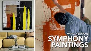 The Symphonies - painting a series of abstract pieces | Mario Henrique at the studio, 2024