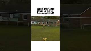 So much Sunday League action in one short clip. Boggy pitch, missed tackles & an open goal #football