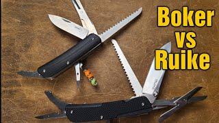  Boker Tech Tool vs. Ruike LD Multitool/Pocketknife