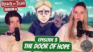 Reiner's Childhood | Attack on Titan Season 4 Reaction with my Girlfriend | Ep 3 “Door of Hope"