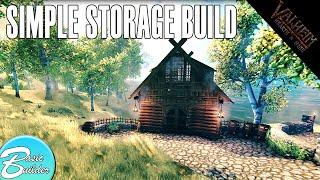 Valheim | How to Build a Simple Storage Warehouse | Hearth & Home | Medieval Village Pt 7