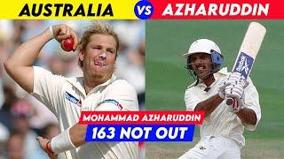 Azharuddin vs Australia  Mohammad Azharuddin 163 Runs in Border Gavaskar Trophy